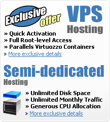 Semi-dedicated and VPS hosting